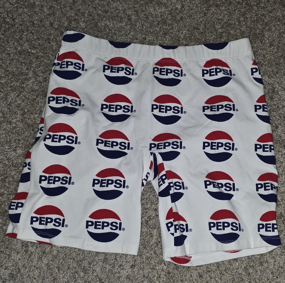 Pepsi High-Waisted Biker Shorts NWOT Size Large